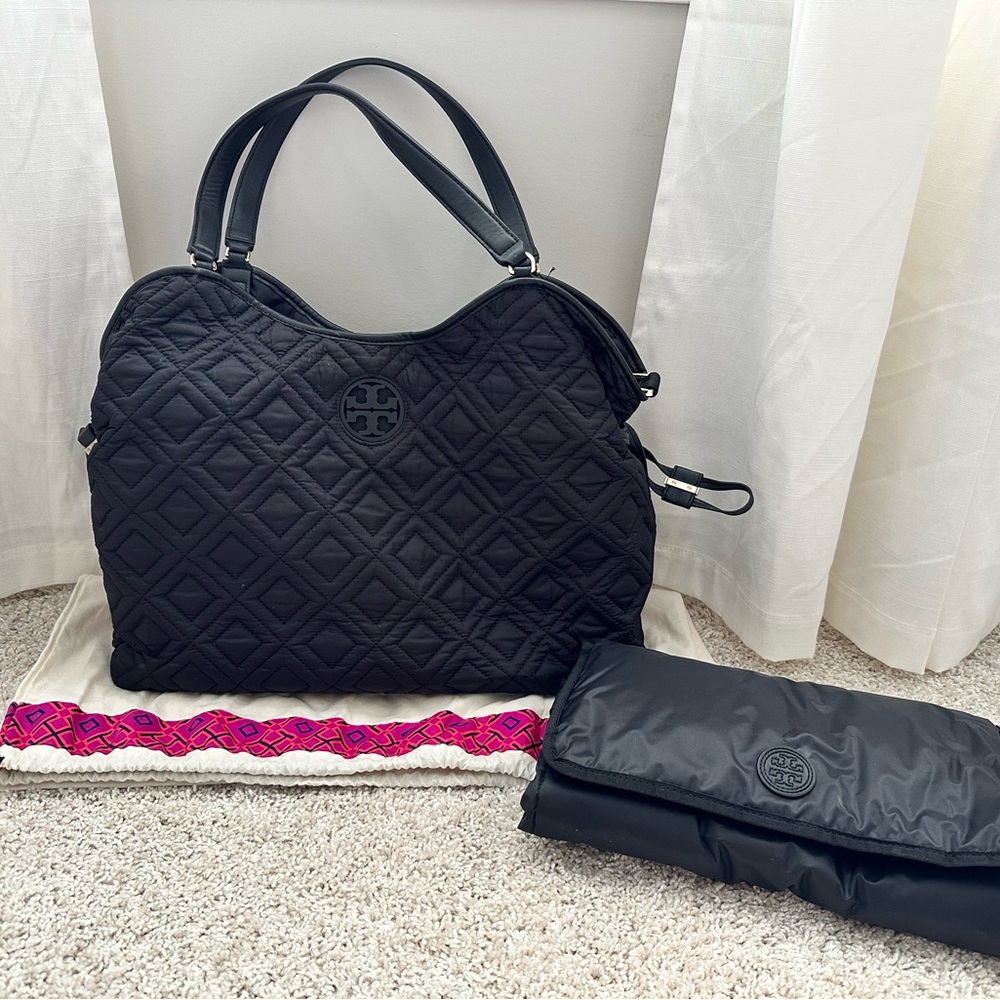 Tory Burch Quilted Slouchy Baby Bag